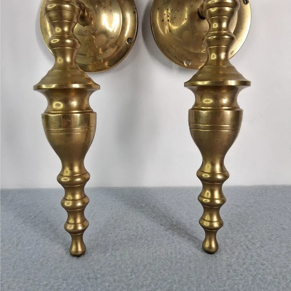 Pair Vintage Brass Plated 11.5